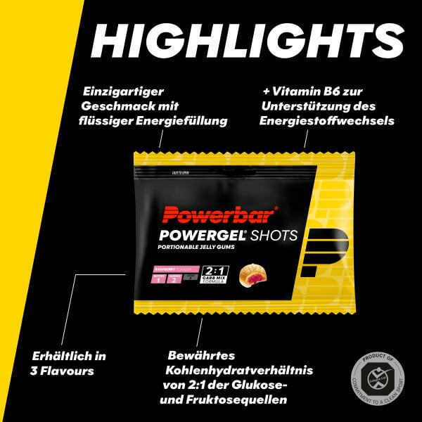 Powerbar Powergel Shots, Himbeere, 60 g