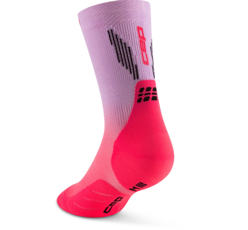 CEP Core Run Edt. Gradient Socks 5.0 - Mid Cut, Damen, pink / lilac fade