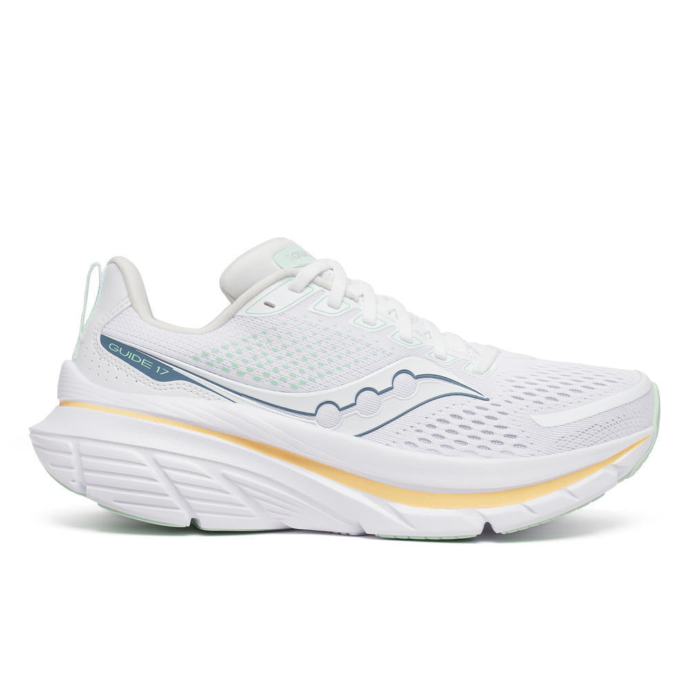 Saucony Guide 17, Laufschuhe, Damen, White/Peel