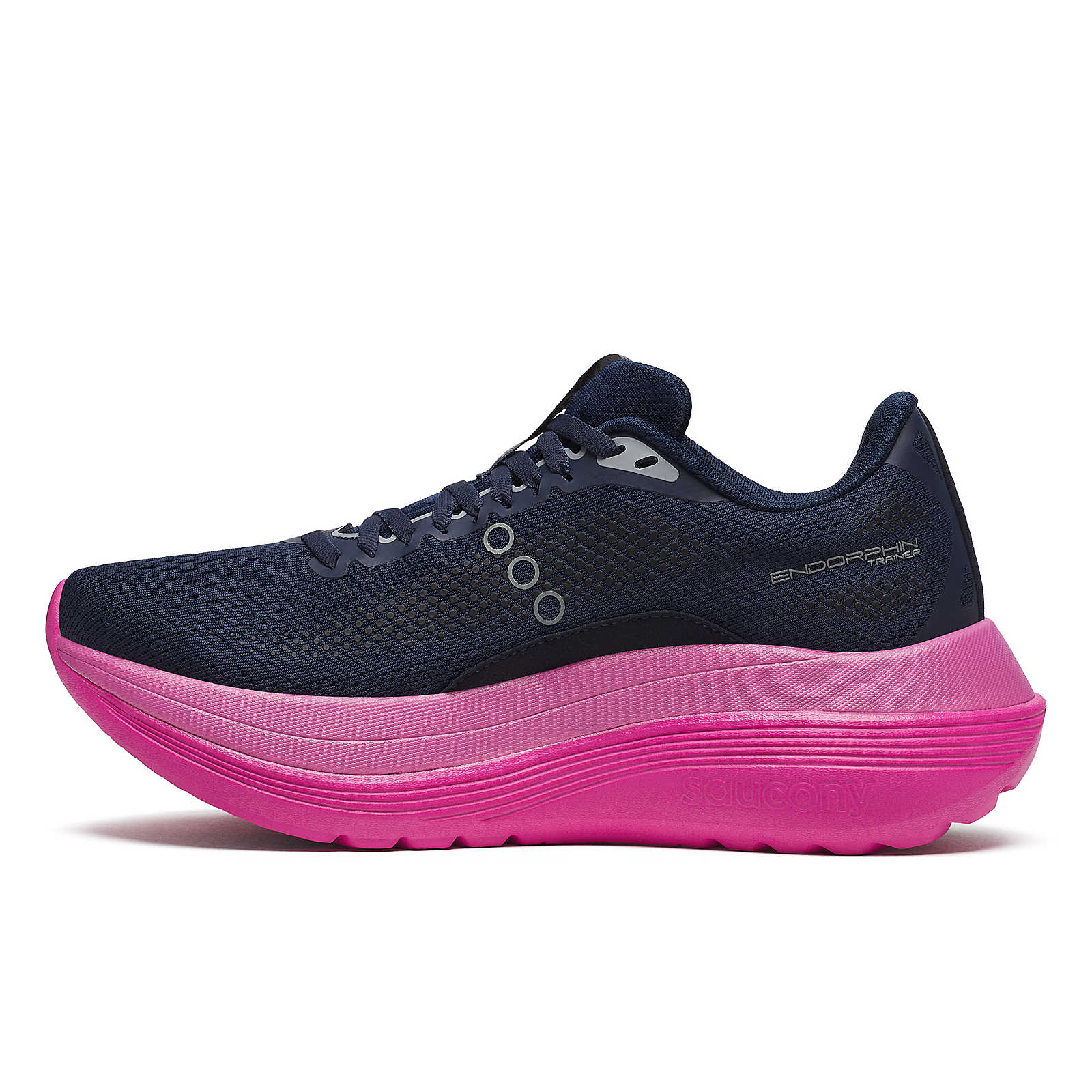 Saucony Endorphin Trainer, Laufschuh, Damen, Navy/Fuchsia