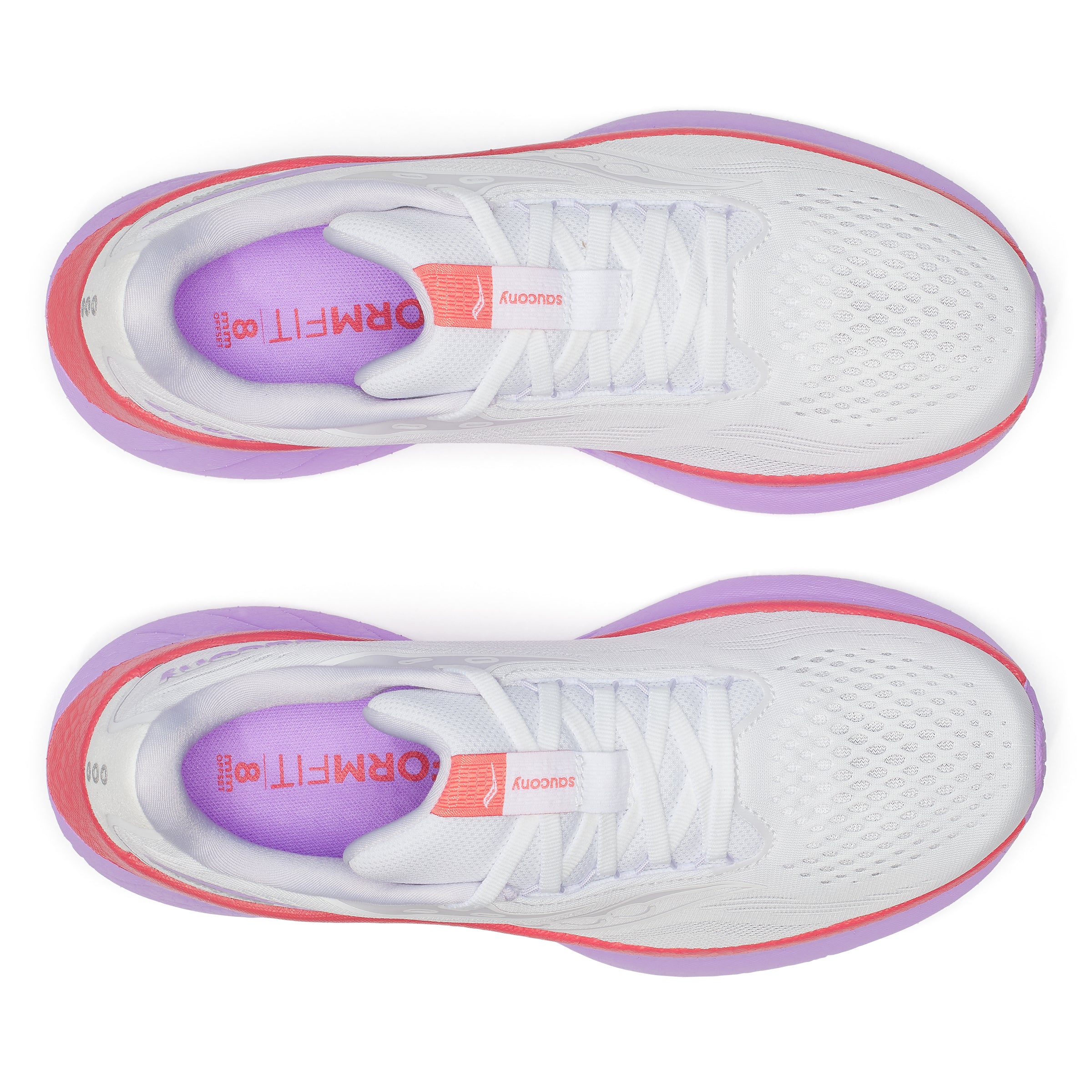 Saucony Ride 18, Laufschuh, Damen, White/Coral
