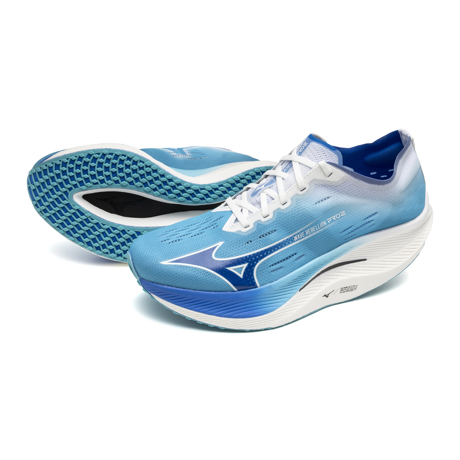 MIZUNO Wave Rebellion Pro 2, Laufschuh, Damen, River Blue/Mugen Blue/White