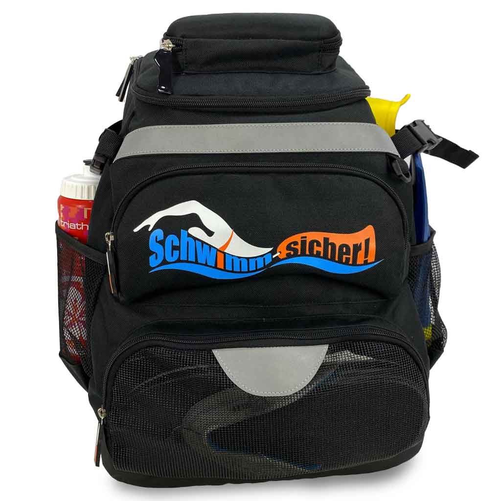 schwimm-sicher.de Swim Backpack, small,schwarz