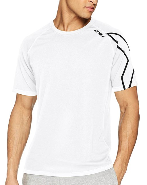 2XU Active Run Tee, Herren, White/Black