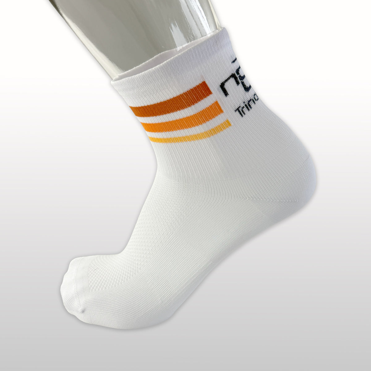 Socke low weiß Ansicht von der Außenseite
