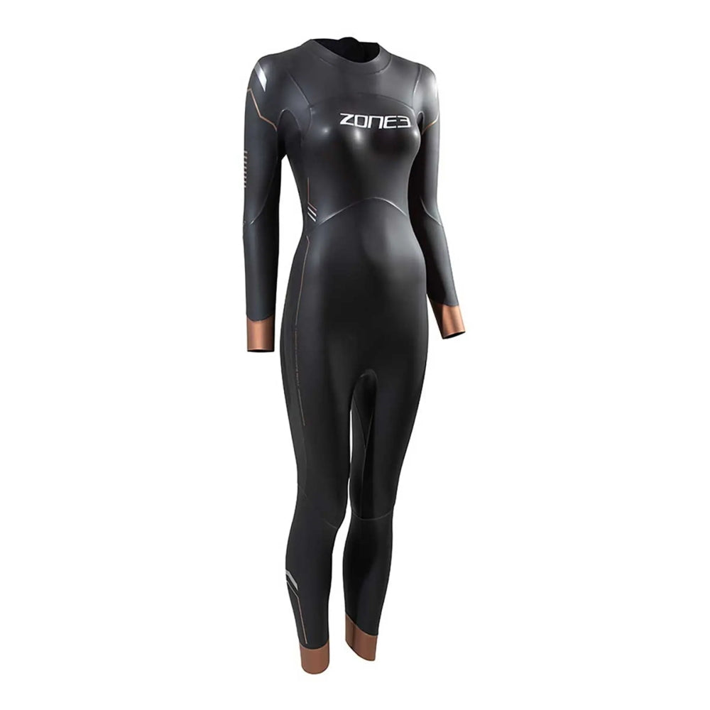 ZONE3 Women's Thermal Agile Wetsuit, Damen, Neoprenanzug, black/gold