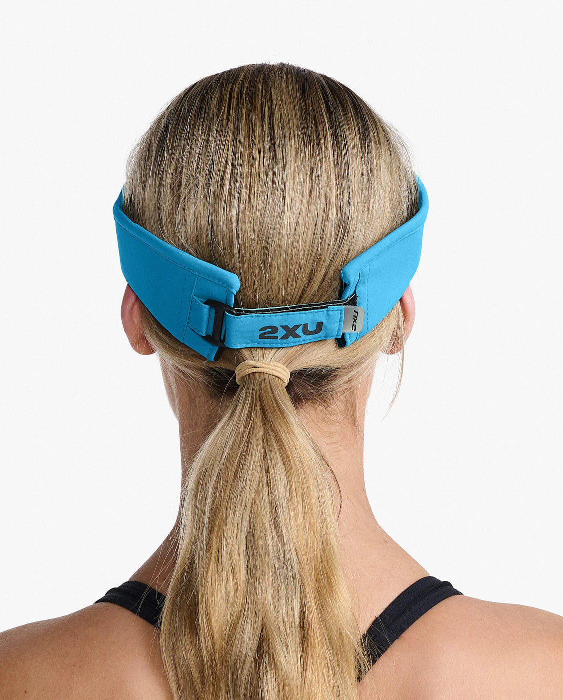 2XU Run Visor, Unisex, seaport/black