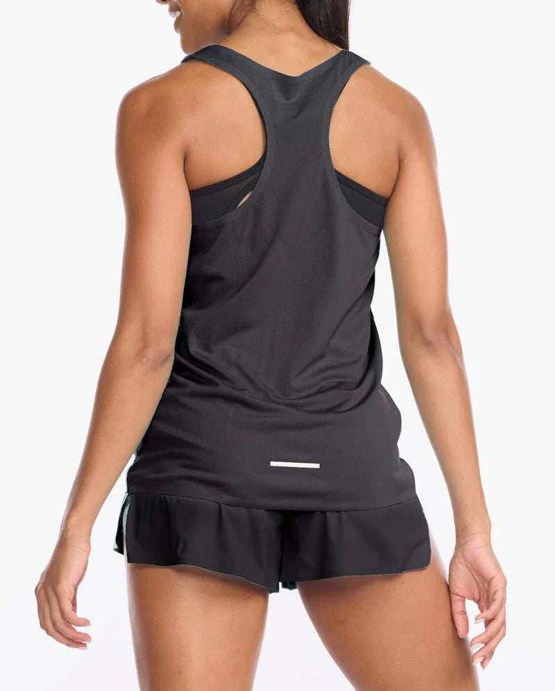 2XU Light Speed Tech Singlet, Damen, Electric Black/Black Reflective