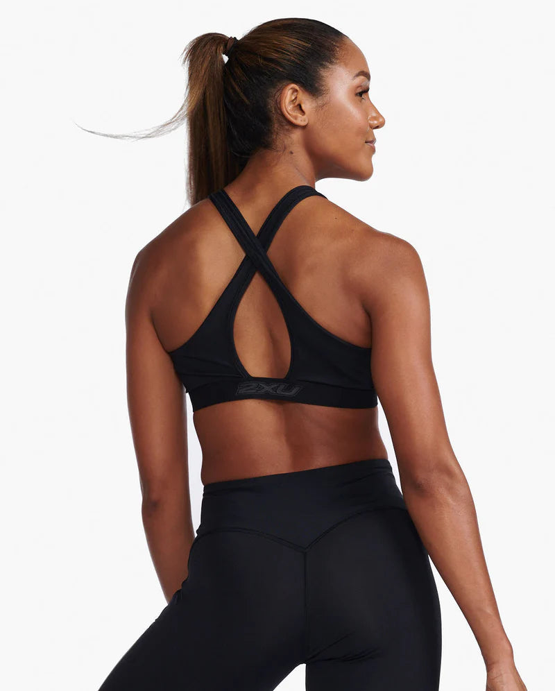 2XU Motion X Back Crop, Damen, Black/Black