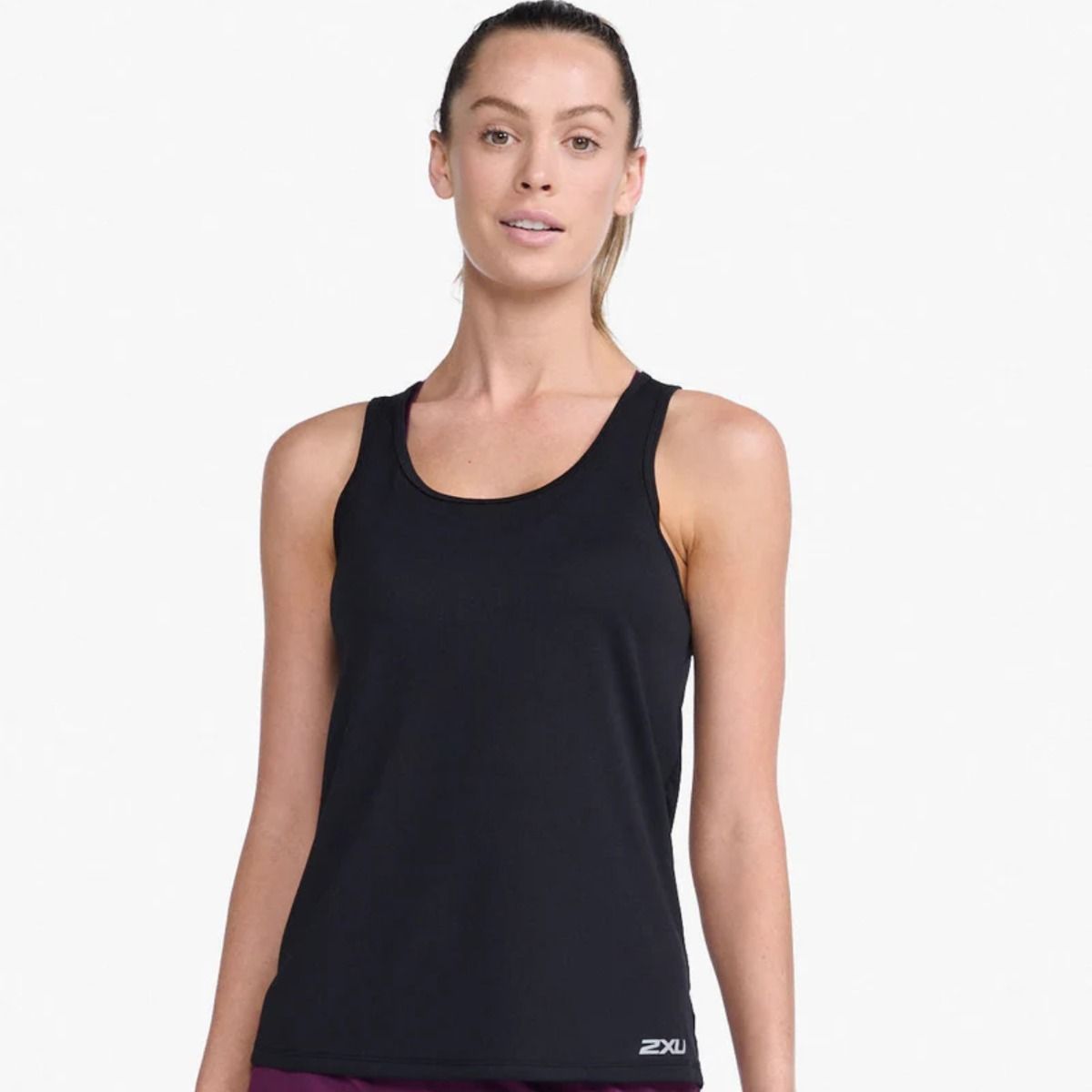 2XU Aero Singlet, Damen, Black/Silver Reflective