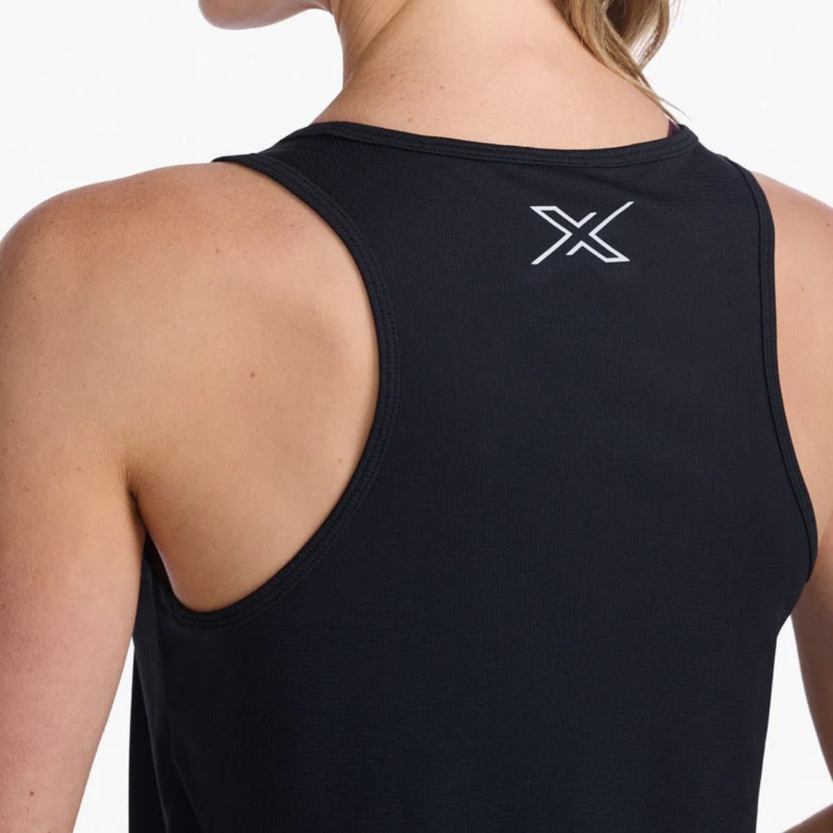 2XU Aero Singlet, Damen, Black/Silver Reflective