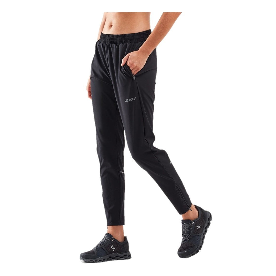 2XU XVENT Woven Jogger, Damen, Black/Silver Reflective