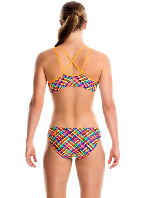 Way Funky Funkita, Criss Cross Two Piece Basket Case, Zweiteiler-Badeanzug, Kinder