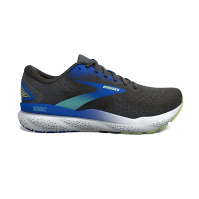 Brooks Ghost 16, Laufschuhe, Herren, Black/Cobalt/Neo Yellow