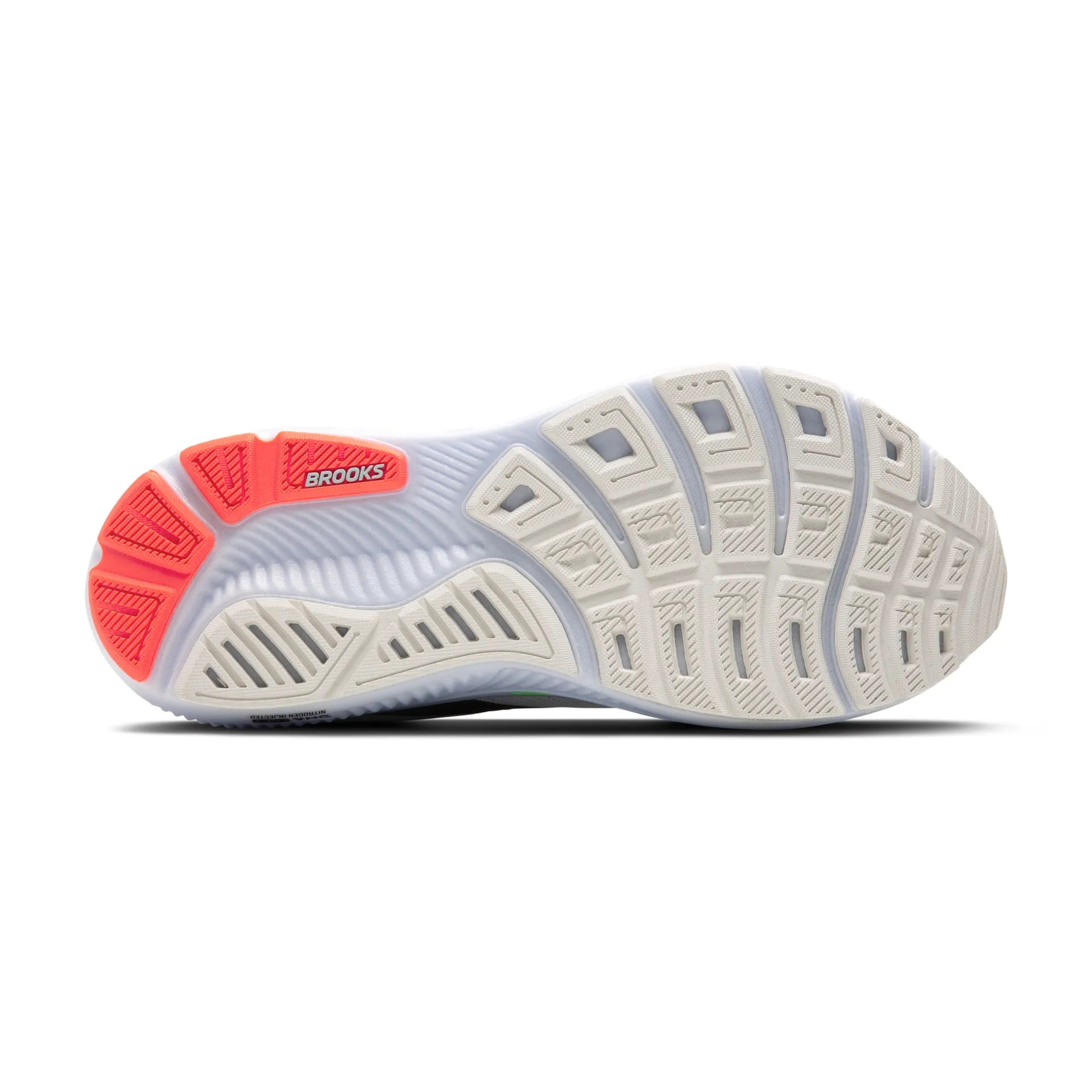 Brooks Ghost 17, Laufschue, Herren, White/Pink Clay/Gecko