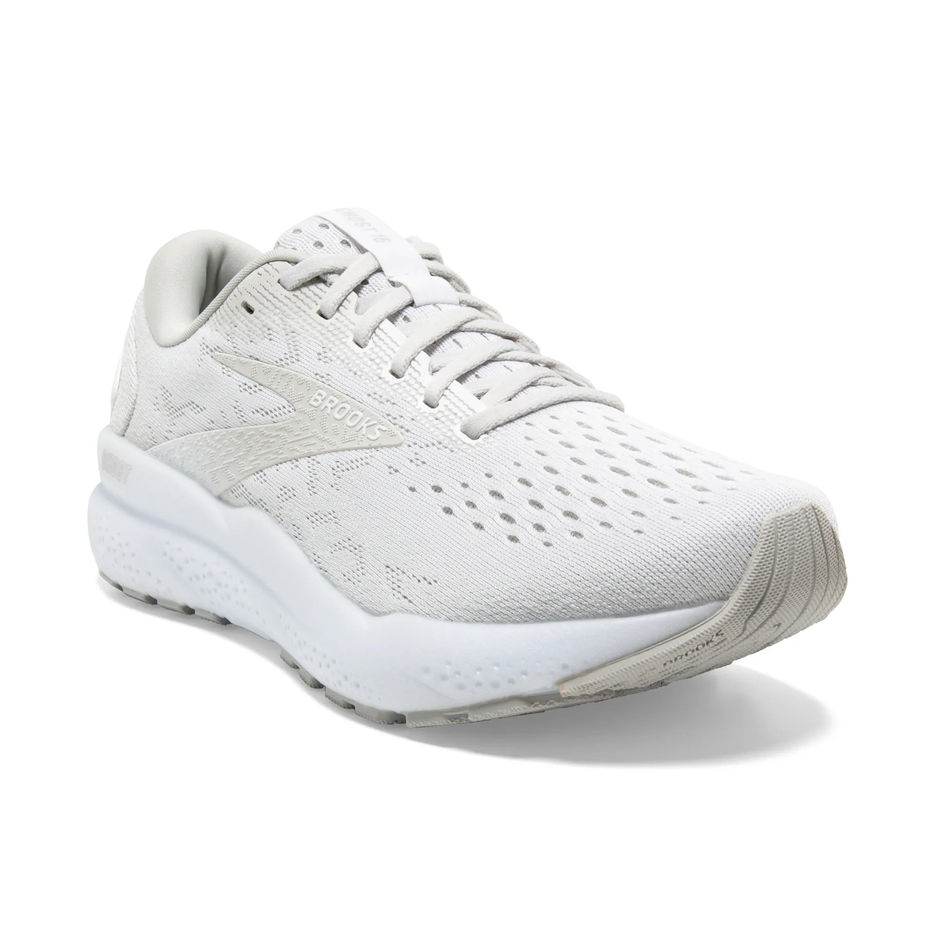 Brooks Ghost 16, Laufschuh, Damen, White/White/Grey