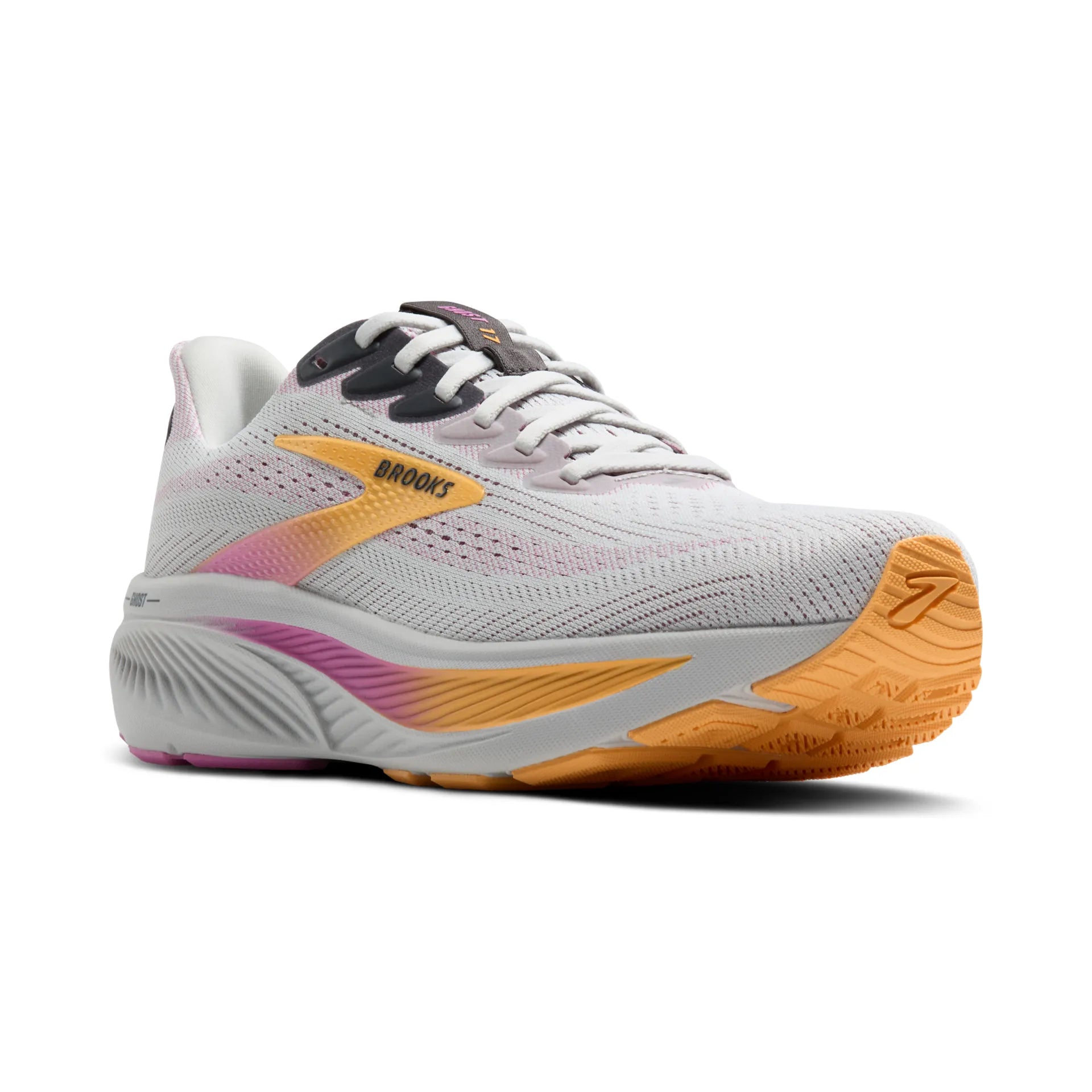 Brooks Ghost 17, Laufschuh, Damen, Oyster/Apricot/Pink