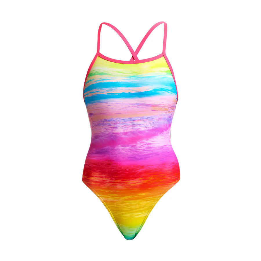 Way Funky Funkita, Tie Me Tight One Piece Ocean Ink, Badeanzug, Kinder