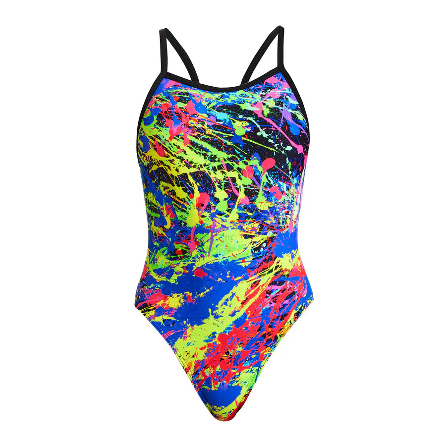 Way Funky Funkita, Single Strap One Piece Paint Smash, Badeanzug, Kinder