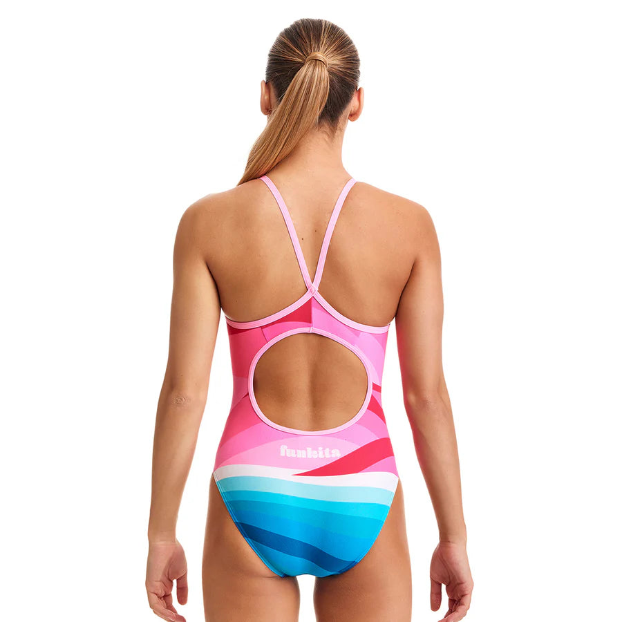 Way Funky Funkita, Diamond Back One Piece Summit Sunset, Badeanzug, Kinder