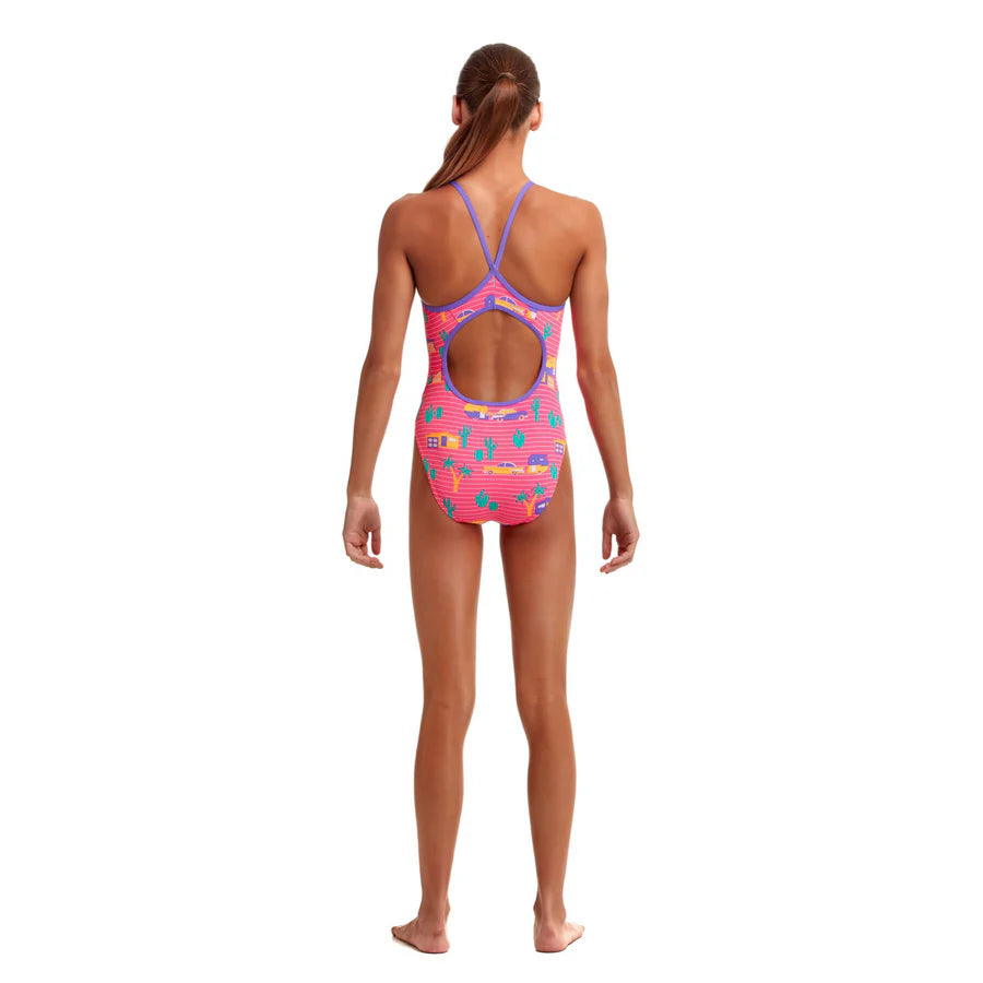 Way Funky Funkita Diamond Back One Piece Pinky Palm, Badeanzug, Kinder