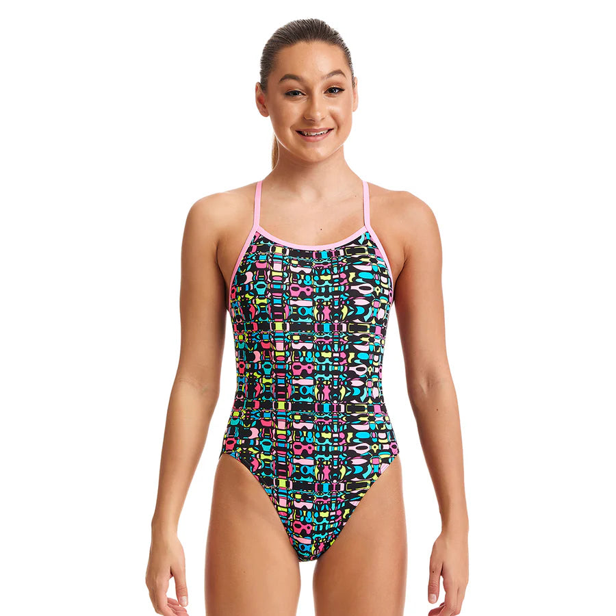 Way Funky Funkita Single Strap One Piece Alien Code, Badeanzug, Kinder