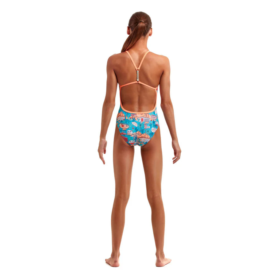 Way Funky Funkita Twisted One Piece Road Tripper, Badeanzug, Kinder