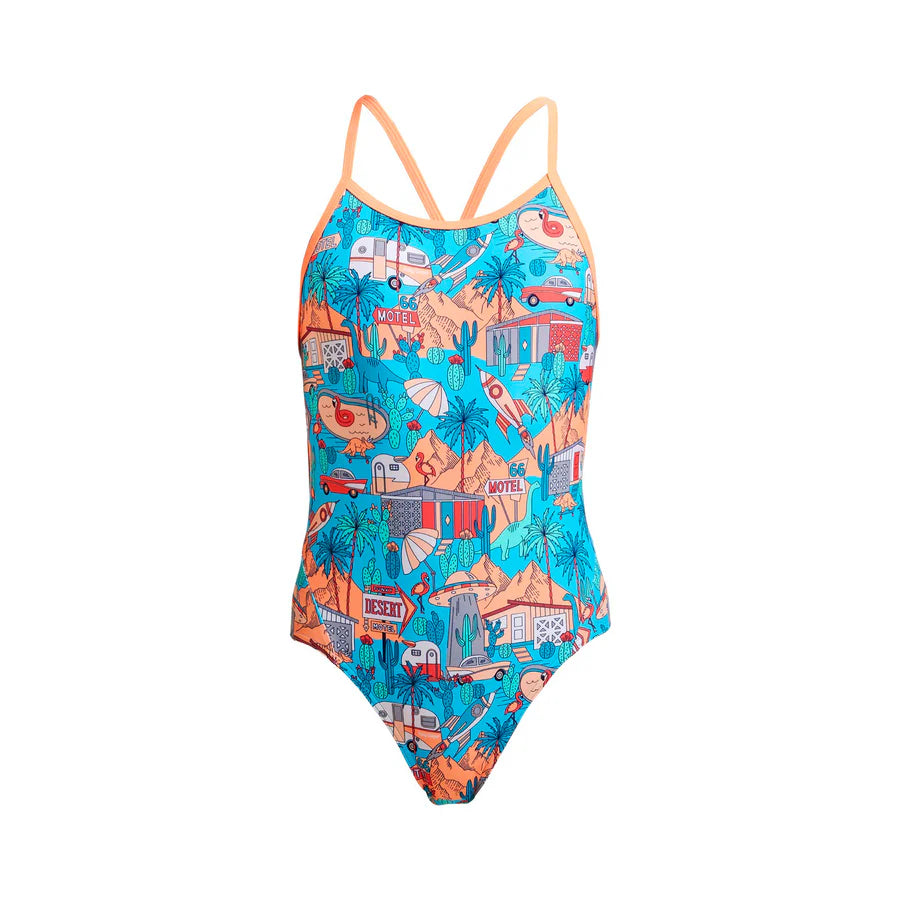 Way Funky Funkita Twisted One Piece Road Tripper, Badeanzug, Kinder