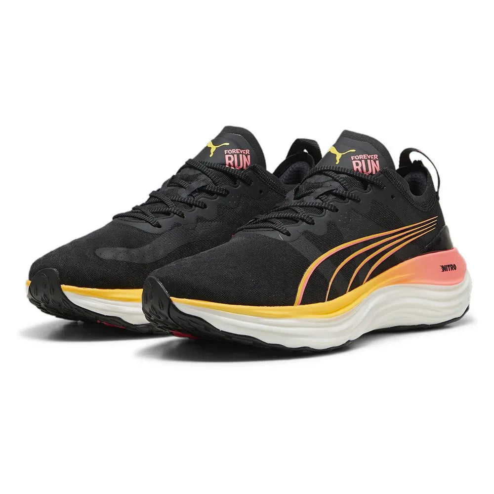 Puma ForeverRun NITRO, Laufschuhe, Herren, PUMA Black-Sun Stream-Sunset Glow