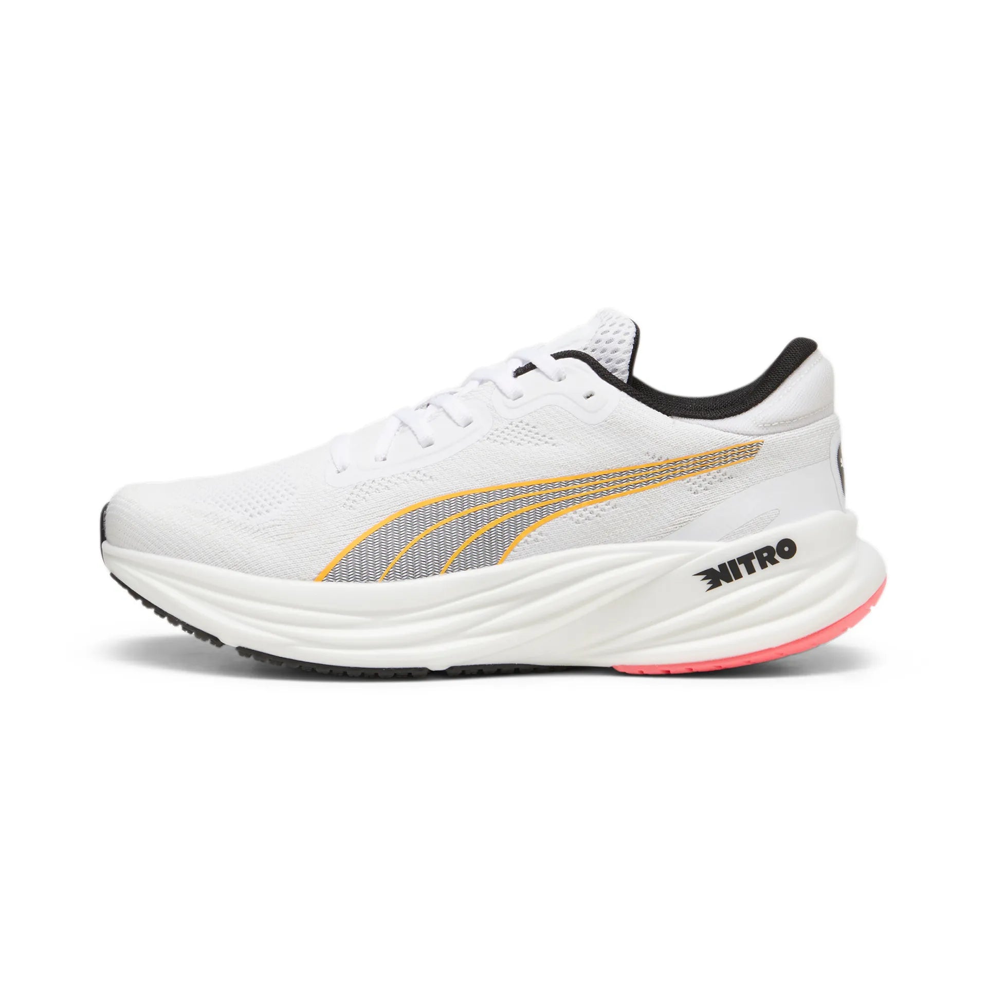 Puma Magnify NITRO 2, Laufschuhe, Herren, PUMA White-Sun Stream-Sunset Glow