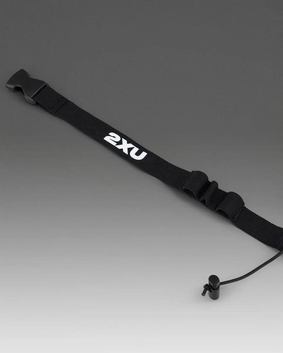2XU Nutrition Race Belt, Renngürtel, Startnummernband, Startnummerngürtel, unisex, schwarz