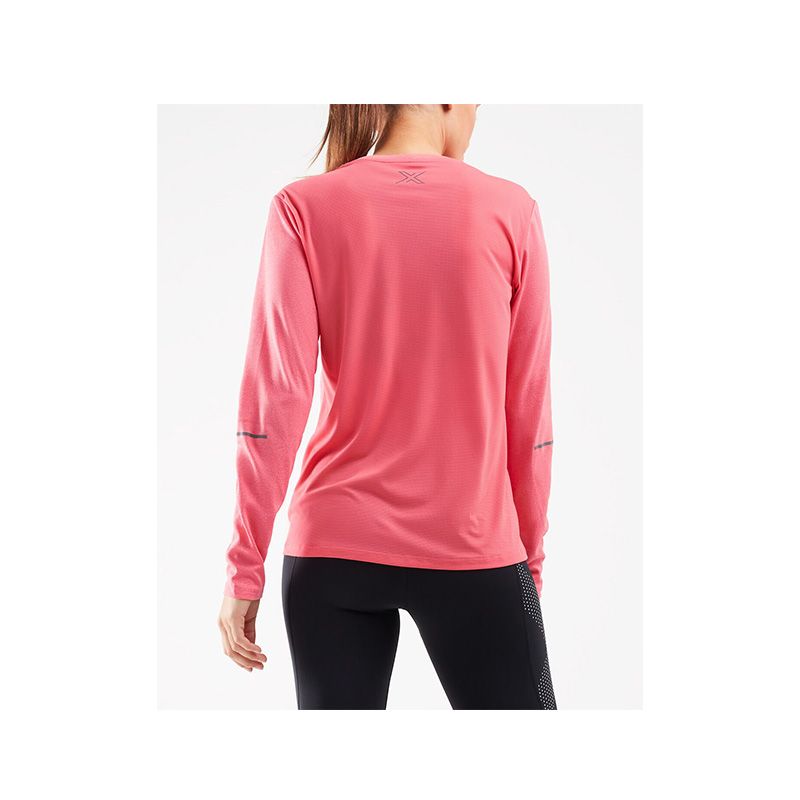 2XU XVENT Longsleeve, Damen, Pink Lift/Silver Reflective