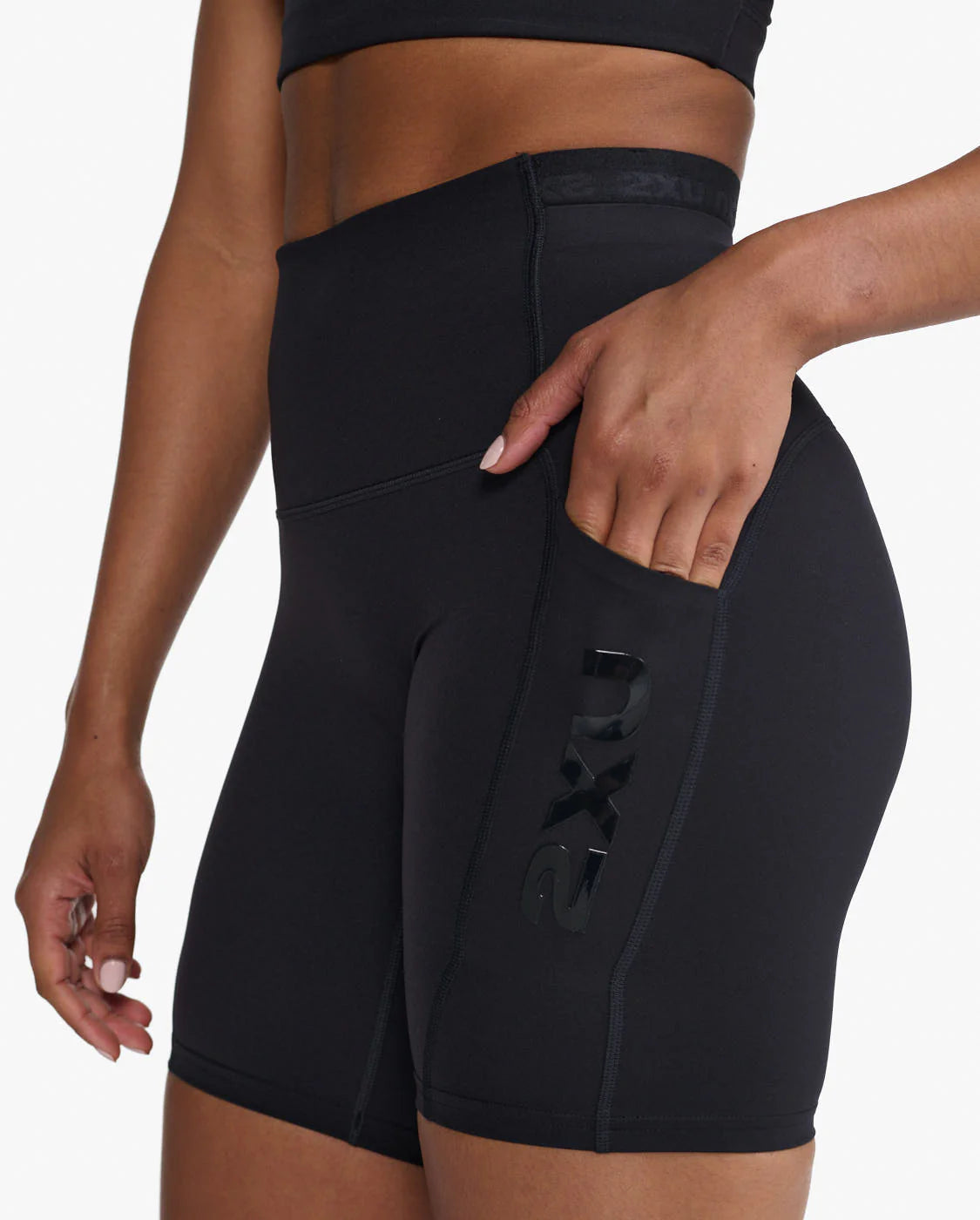 2XU Form Stash Hi-Rise Bike Shorts, Damen, Black