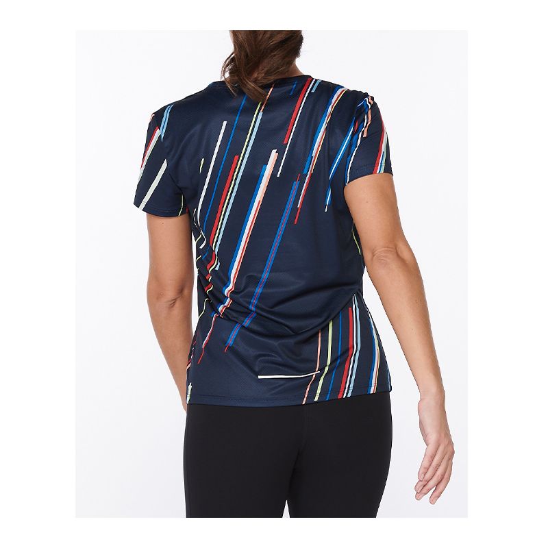 2XU Light Speed Tech Tee, T-Shirt, Damen, Electric Stripe/White Reflective