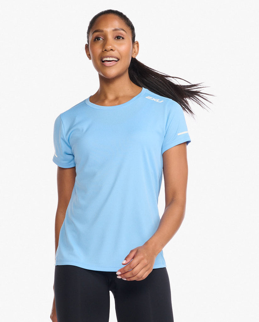 2XU Aero Tee, Laufshirt, Damen, Mirage/White Reflective