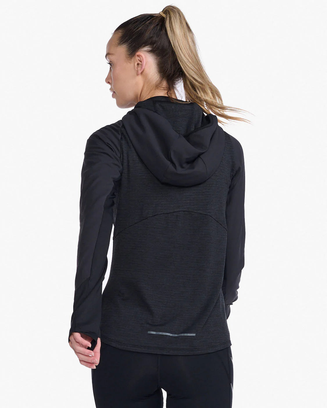 2XU Ignition Hooded Midlayer, Damen, Black/Black Reflective