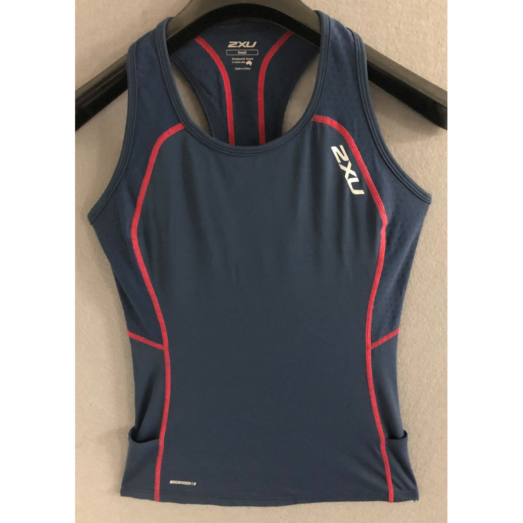 2XU Tri Singlet, women, blue/red, size S