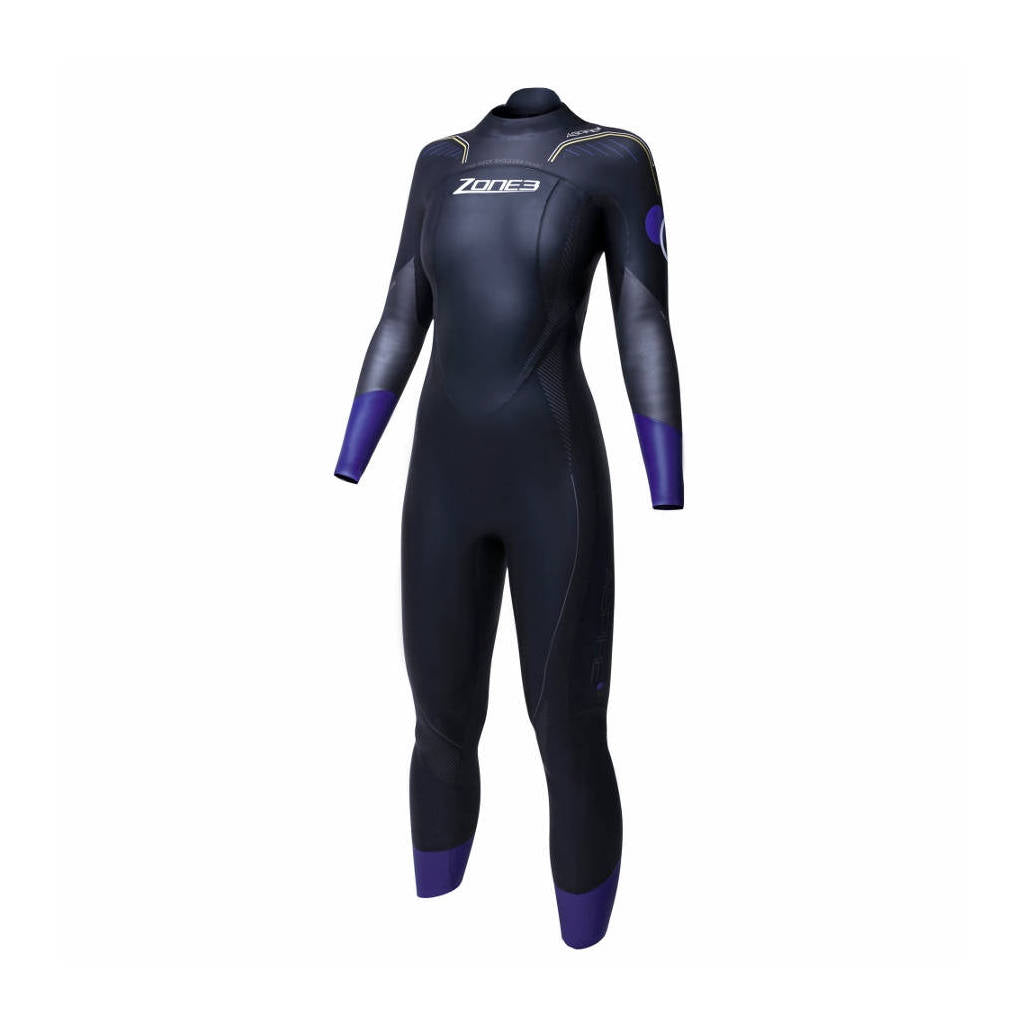 Tester Zone3 Women's Aspire Wetsuit, women's, black/purple, size XL