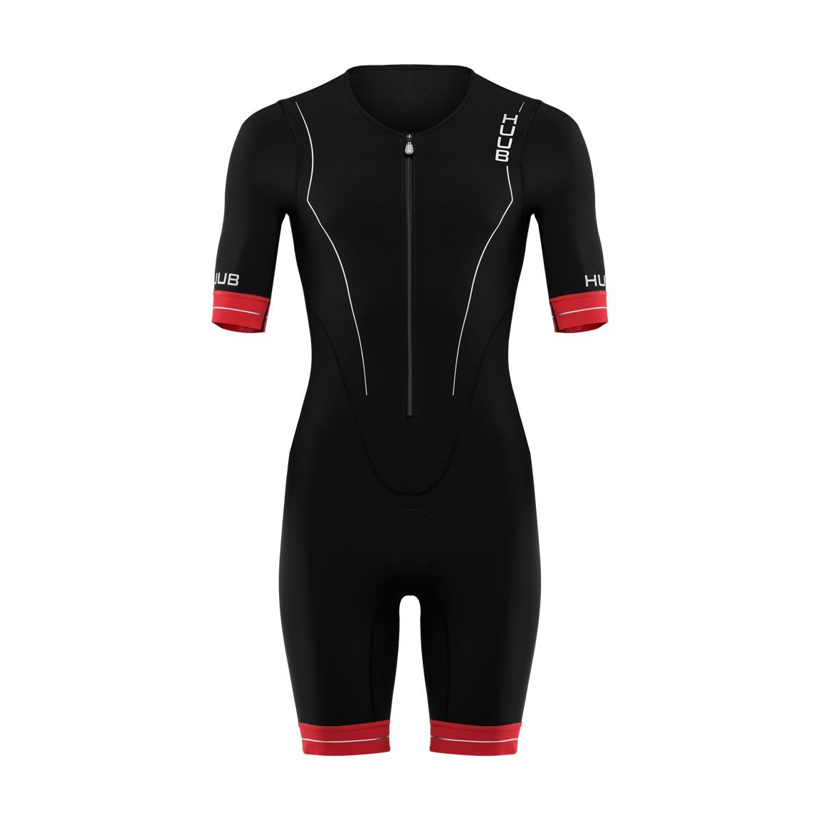 Huub RaceLine Long Course TriSuit, men, black/red