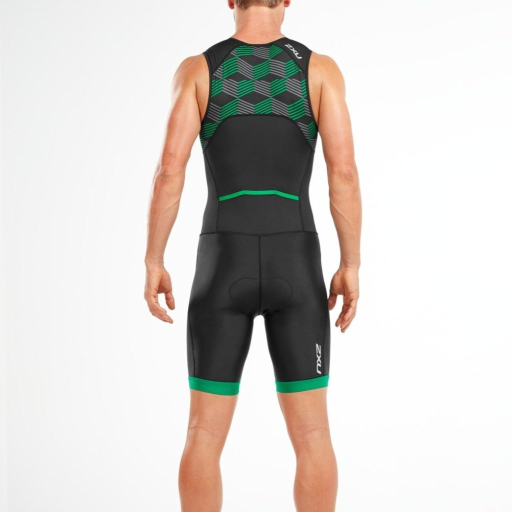 2XU Active TriSuit, men, black/green