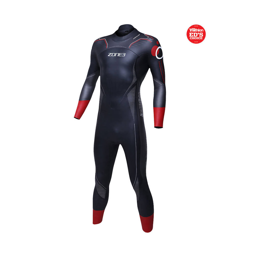 Zone3 Men's Aspire Wetsuit, Neoprenanzug, Herren, schwarz/rot