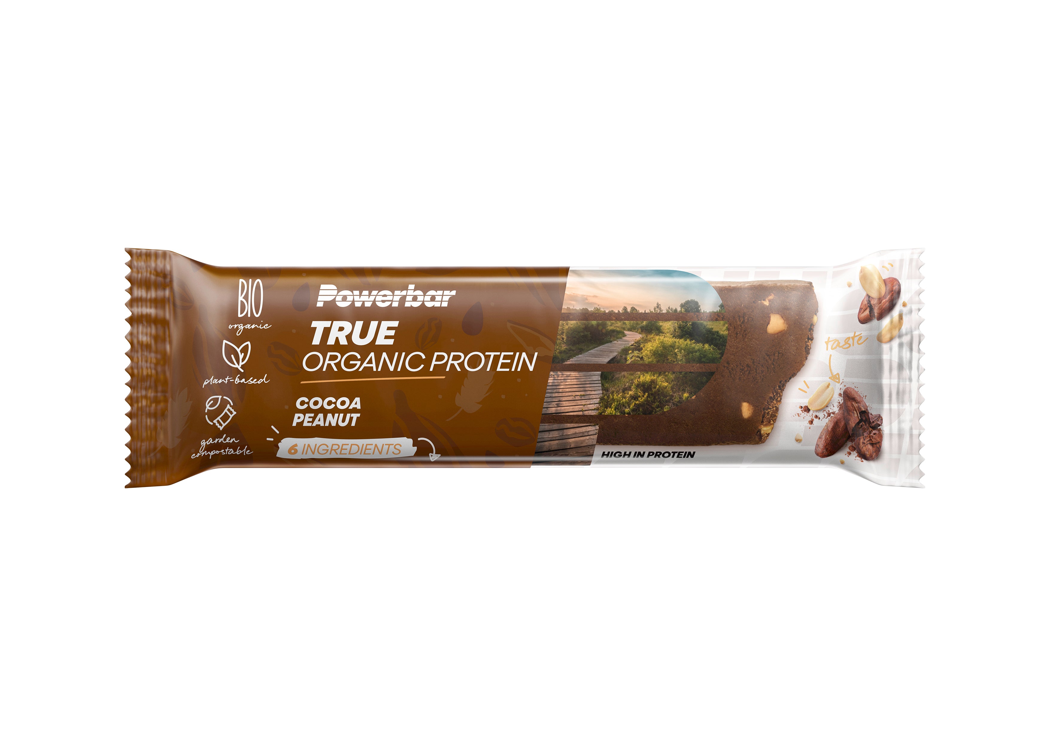 Powerbar TRUE Organic Protein Bar, Cocoa Peanut, 45g
