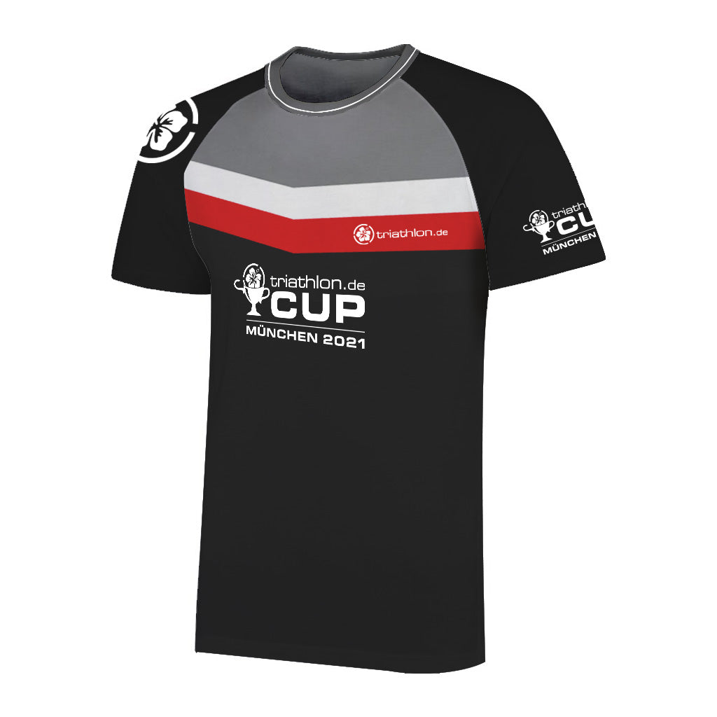 triathlon.de CUP Munich 2021, running shirt, black/grey/red