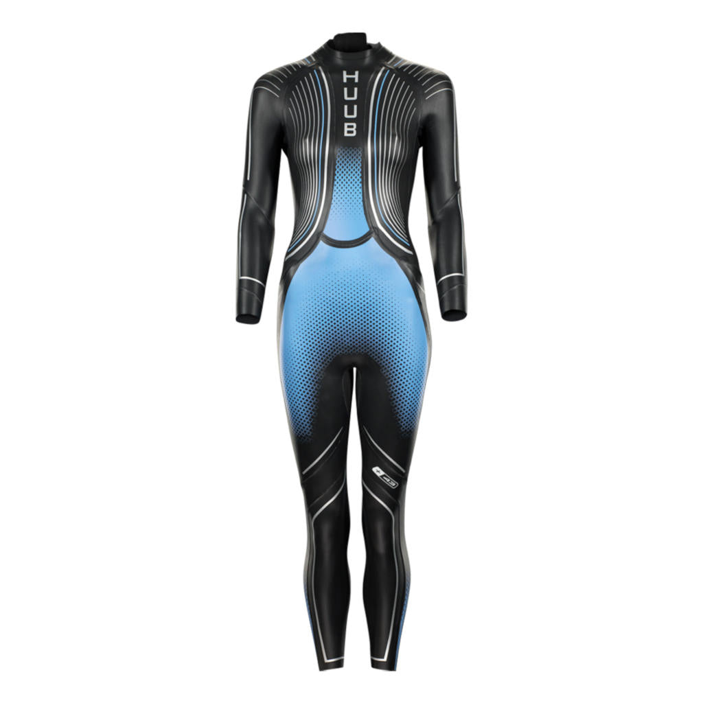 Tester Huub Brownlee Agilis 3:3, Neoprenanzug, schwarz/blau, Damen, 2022