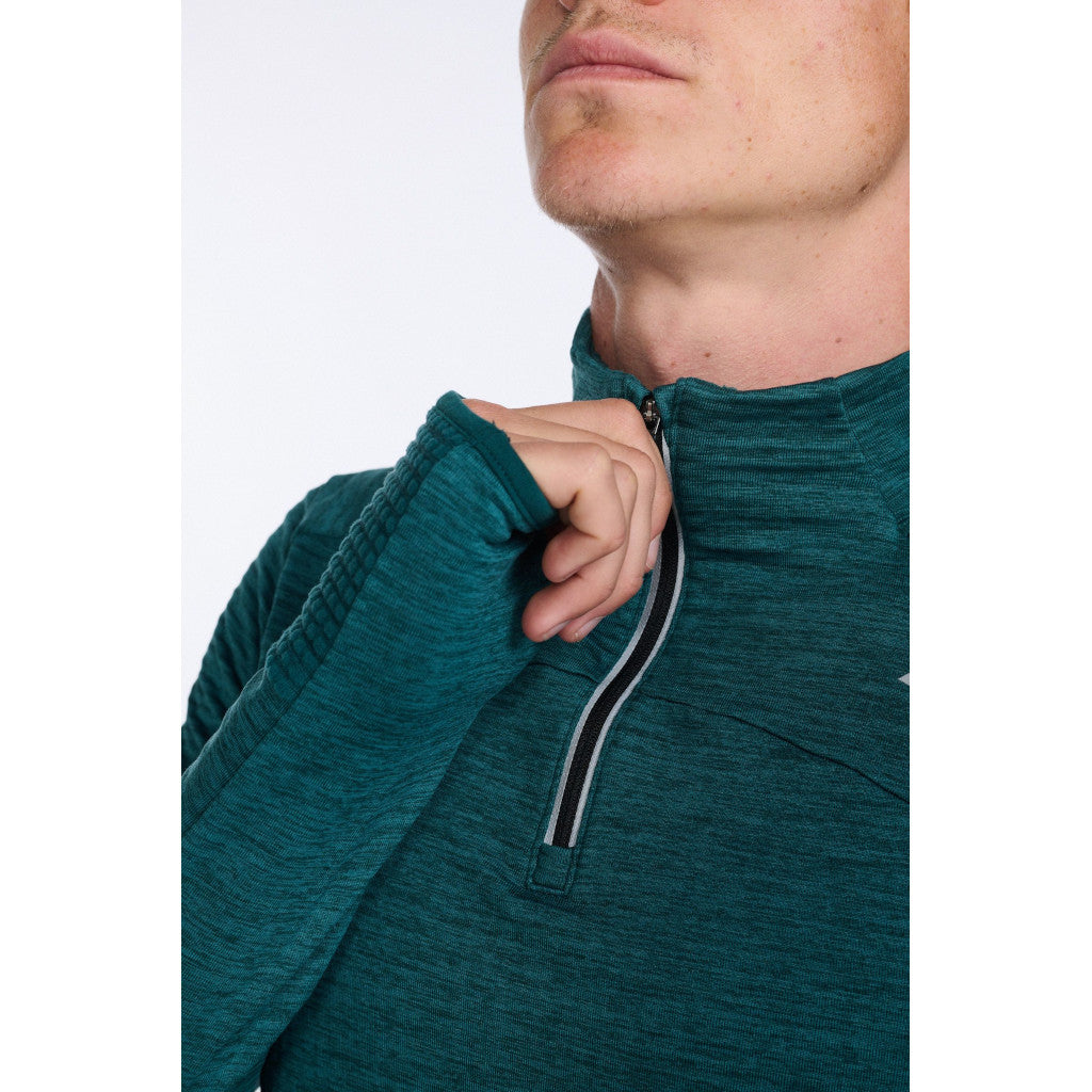 2XU Ignition 1/4 Zip, Longsleeve, Men, deep jade/silver reflective, petrol