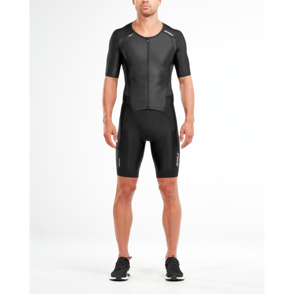 2XU Perform Full Zip Sleeved TriSuit, men, black/black