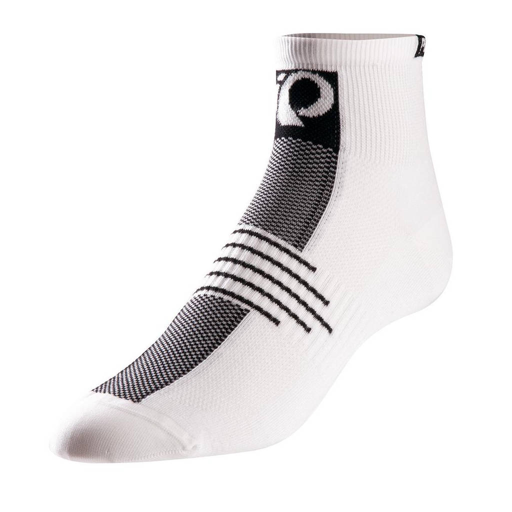 Pearl Izumi Elite low sock, socks, men, white/black, size 38.5-41