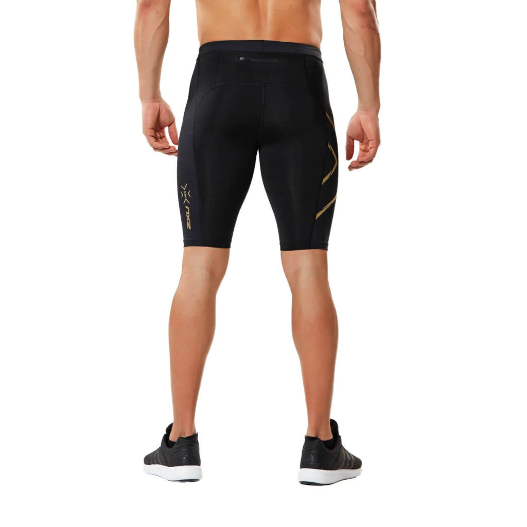 2XU MCS Run Compression Shorts, men, black/gold reflective, black/gold