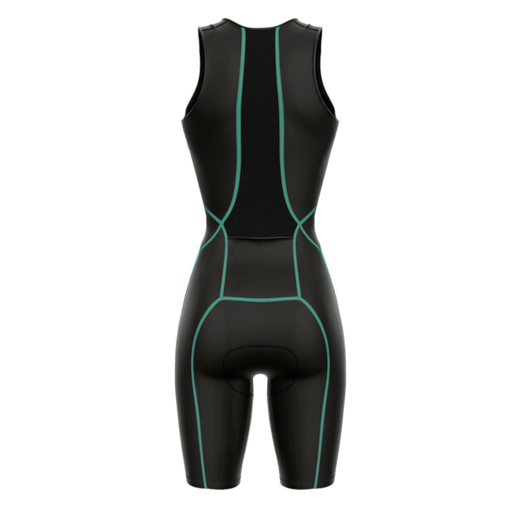 triathlon.de Basic TriSuit, Damen, schwarz/mint