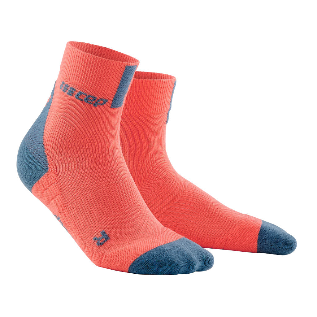 CEP Short Socks 3.0, men, coral/grey, coral/grey